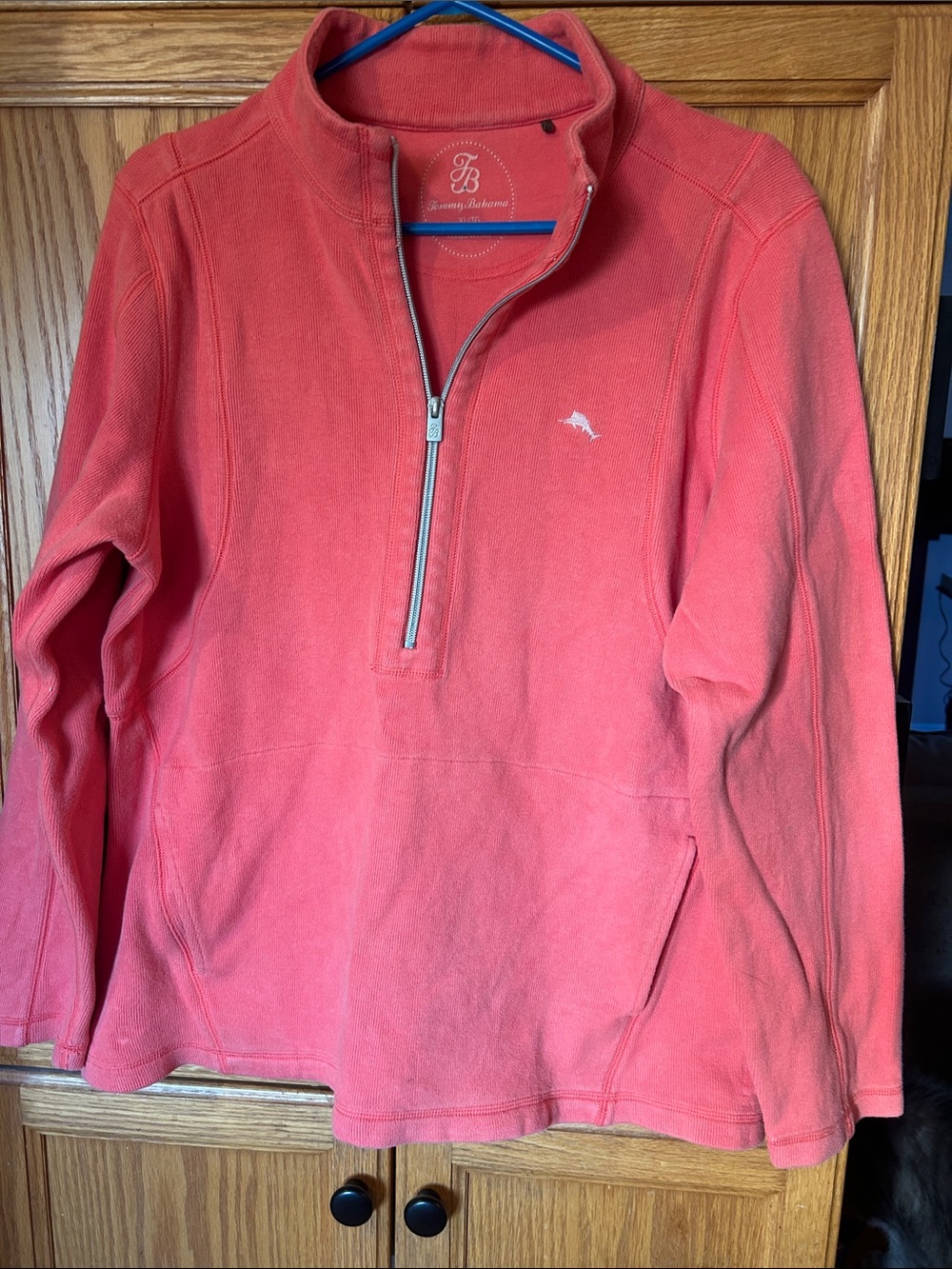 Tommy Bahama Men’s Coral Zip-Up Fleece Pullover